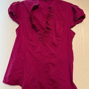 Express Fuchsia Pleated Blouse